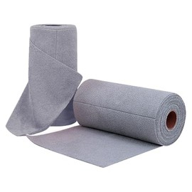 Rollo de Toallas de Microfibra, Paquete de 50, Rollo Microfibra, 25 x 25 cm, Paños de Limpieza de Microfibra, Reutilizable, Ultraabsorbentes, para Coche, Hogar, Cocina (Gris)