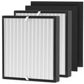 GoKBNY 2-Pack BF35 True HEPA Replacement Filter Compatible with BF35 for BreatheSmart Classic Purifier, 2×2-in-1 H13 True HEPA Filters + 2×Carbon Pre-Filters