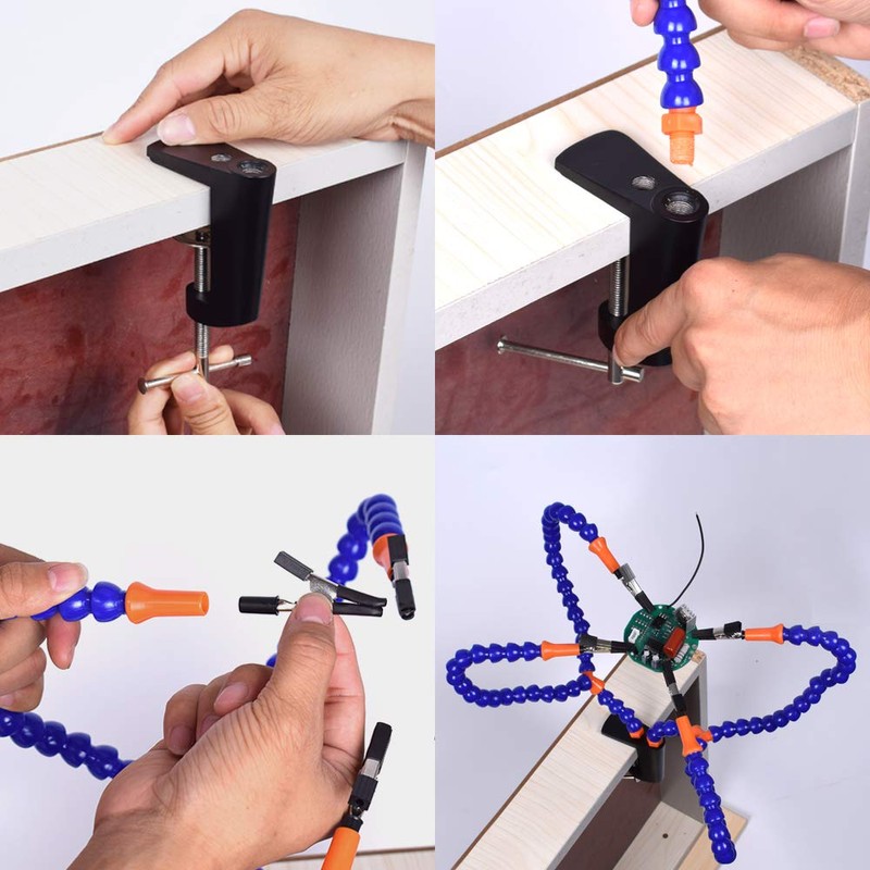 Helping Hands Soldering Clamp Aid,No Hands Soldering Wire Clip Holder
