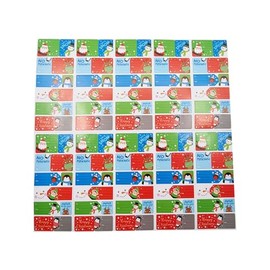 Christmas Sticky Gift Tags – 120 Pack, 10 Sheets with Colorful Designs, to/from Labels for Gifts and Cards