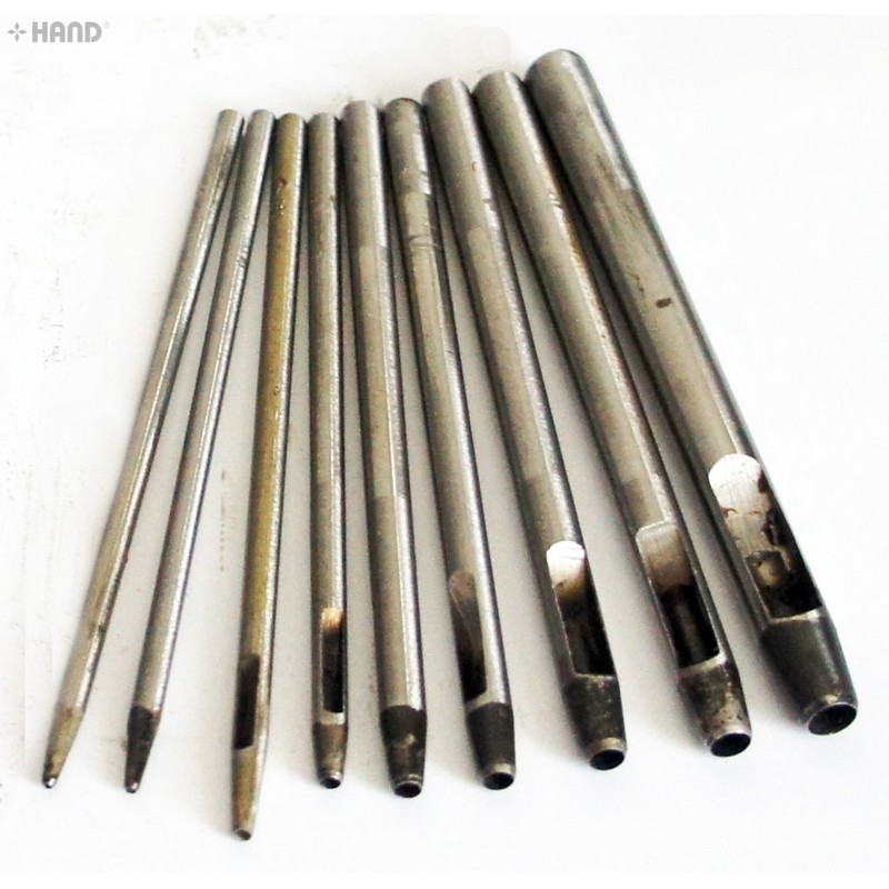 HAND ® Set of 9 Round Hole Leather Craft DIY