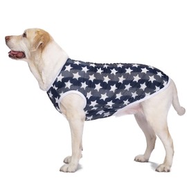 Miaododo 2 Pack Dog Shirts for Medium Large Dogs,Camouflage Quick Dry Dog T-Shirts,Breathable Strechy Dog Tank Top Sleeveless Vest Dog Tee Shirt Dog Clothes Apparel (Navy Star+Khaki Camo, 32)