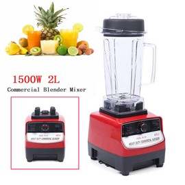 Professional Countertop Blender, 1500W High Power Commercial Blender Smoothie Maker Heavy Duty High Speed Mixer Juicer Smoothie Maker, 2HP, 2L, Red