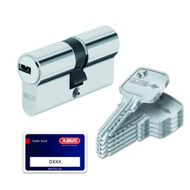Abus Door Cylinder/Lock with Key, silver, 27065