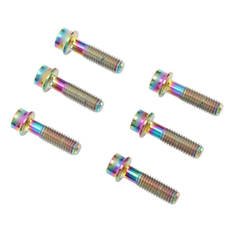 6pcs Bike Stem Bolts Ti Alloy M5x18mm Bicycle Stem Bolts
