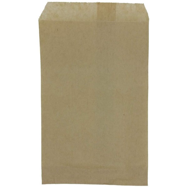 N'ice Packaging 200 Bags 6" x 9" Kraft Flat Paper Bags Good for Candy, Cookies, Small Gift, Crafts, Party Favor, Sandwich, or Merchandising - no Gussett