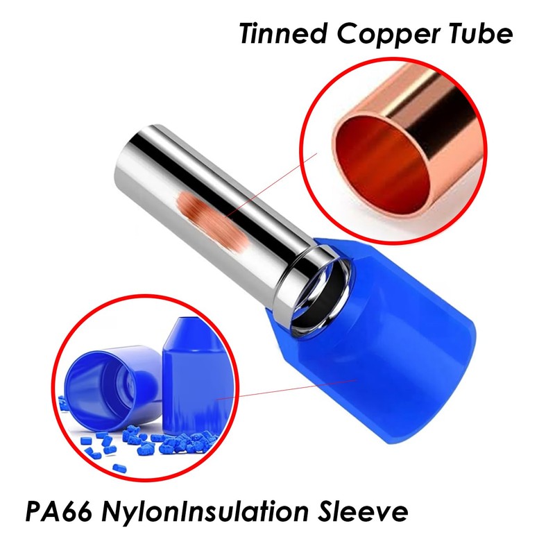 1200PCS Assorted Wire Ferrules Terminals Kit, AWG 22-10 Insulated Copper