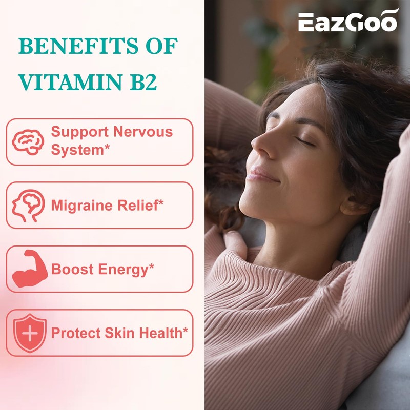 2 Pack Vitamin B2 Gummies - Riboflavin 400mg with Magnesium