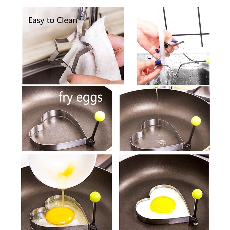 10pcs Egg Molds Egg Shaper Egg Ring For Frying Eggs