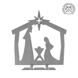 ROCC RUSTED ORANGE CRAFTWORKS CO. 9" Nativity Silhouette - 4 Styles (Twinkle Star) Birth of Jesus Scene -Holy Family Nativity Scene-Nacimiento de Navidad para Arbolito-Nacimientos Navidenos Figuras
