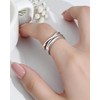 Desnuage Silver Plated Rings for Women Adjustable Open Ring Vintage