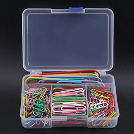 Hilitand 250pcs / box Clips de papel de color mezclado Clip de metal grande multifunción, organizador de archivos, accesorios de oficina para marcadores