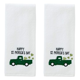 SKL Home St. Patrick's Day Hand Towel Set, 15" x 26", White