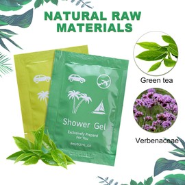 Bulk Hygiene Kits for Homeless ,Travel Size Body Wash and Shampoo Bulk 0.28fl Oz,Travel Size Shower Gel Set，Shampoo Bulk Travel Size ,Hotel Supplies for Guests (0.28fl Oz(Pack of 50), 50, Count)