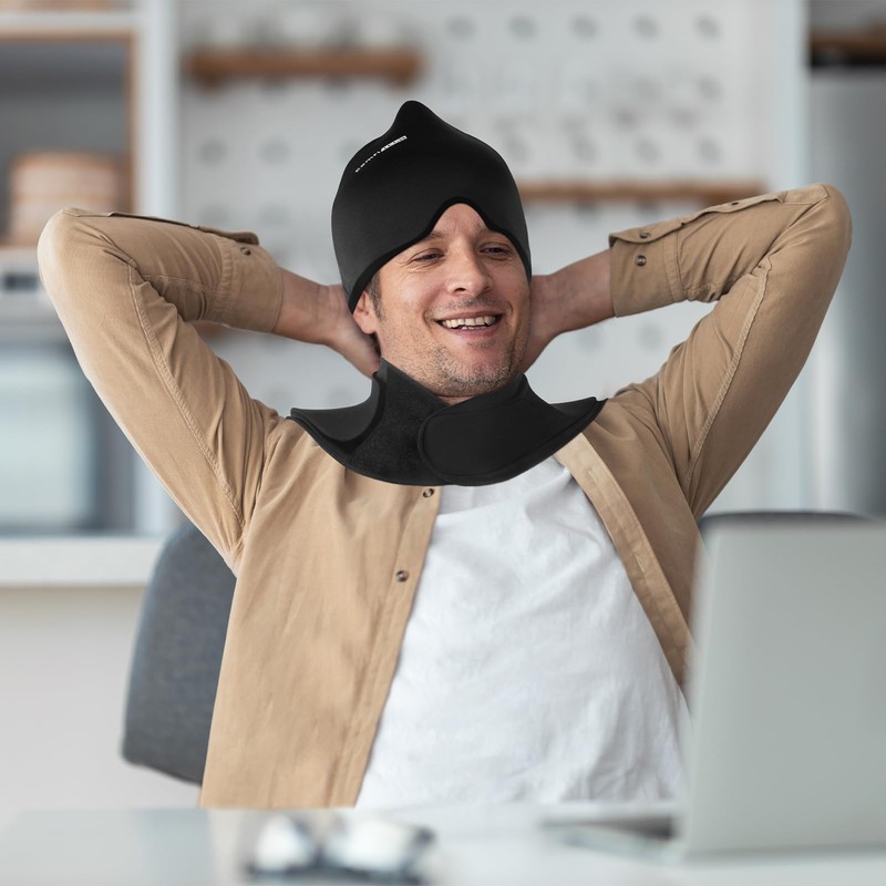 ComfiTECH Cold Cap and Neck Ice Pack Wrap Gel Combo,