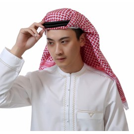 Turban Men's Headband Arab Headdress Muslim Hijab Headband Middle East Muslim Head Wrap String Worship Church Cosplay Headband Hair Ornament Rich Halloween Party Black Tassel 54cm