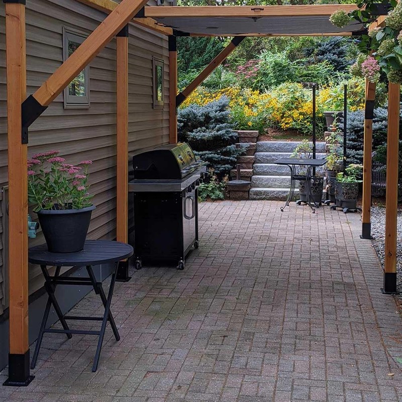 ORIGLE 8Pcs 45 Degree Angle Brackets for Pergola Kits -