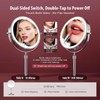 9 Inch Double-Sided Makeup Mirror, 1X/30X, 3 LED Lights, 5000mAh