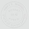 MaxMark Notary Seal Round Pink Embosser for South Dakota State