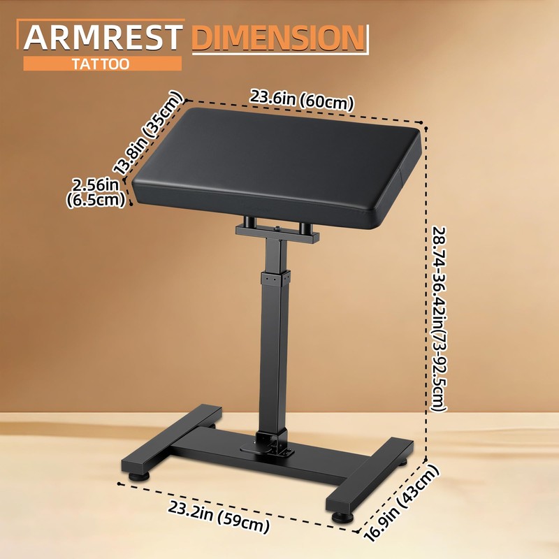 POARMEEY Upgraded Tattoo Arm rest XXL, Hydraulic System Adjustable Height