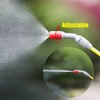 WEISI Ajustable Red Plastic Sprayer Nozzle, 2-Port, 1/4" Thread, Valve,