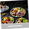 Ciieeo Stainless Steel Divided Plate Portion Control Plate for Adults
