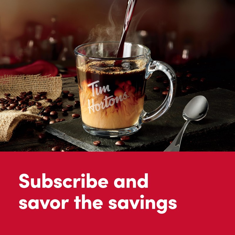 Tim Hortons Decaf, Medium Roast Coffee, Single-Serve K-Cup Pods Compatible