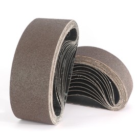 Xrkuu 12PCS Sanding Belt 75 x 533mm, 3 x 21Inch Silicon Carbide Sanding Belt 60 Grit, Abrasive Belts Set for Belt Sander Grinding and Polishing Wood, Metal, Furniture