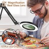 VUEJIC 10X Magnifying Glass with Light and Clamp, Magnifier with