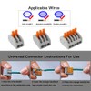 QitinDasen 45Pcs Lever-Nut Wire Connector Set, Conductor Compact Wire Connector