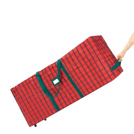 ELONG HOME Christmas Tree Storage Bag for 7.5ft Tree, Deluxe Rolling Christmas Tree Storage Bag with Wheels and Heavy-Duty Zippers，Padded Design with Secure Fastening Straps