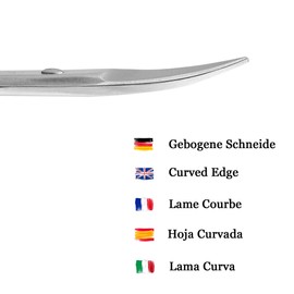 K-Pro - Nail Scissors for Fingernails - Professional for Men and Women - Curved (Pink)