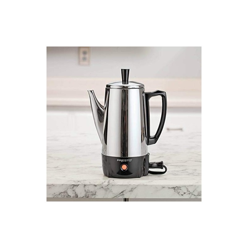 Presto 12 Cup Stainless Steel Coffee Maker, Chrome