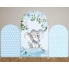 Iydamc Baby Boy Elephant Arched Backdrop Cover for Birthday Party
