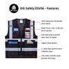 Dib Safety Reflective Mesh Vest High Visibility with Pockets and