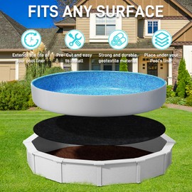 MGT Round Heavy Duty Pool Liner Pad for Above Ground Swimming Pools Protect US