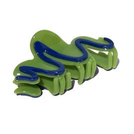 Two Oh One Hair Claw Clip Squiggly Cellulose Accetate Strong Hold Women's Accessory for all Hair Types, Wild Berry