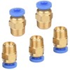 Push-Fit Connector, Quick Connector, Pack of 5 Pneumatic Screw Connection