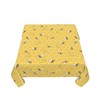 Summer Outdoor Tablecloth Square 54x54 Inch,Mustard Yellow Bee Table Cloth,Stain
