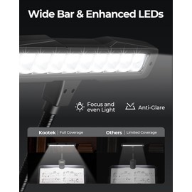 Kootek Music Stand Light, Eye Caring Clip-on Piano Lamp, 360° Flexible Gooseneck Adjustable Brightness USB Rechargeable for Sheet, Book Reading, Orchestra, Podium, Easel