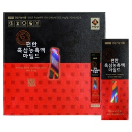 Cheonjemyeong Red Ginseng Convenient Black Ginseng Concentrate Mild, 30 pieces, 10ml / 천제명홍삼 편한 흑삼 농축액 마일드, 30개, 10ml