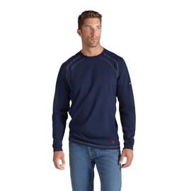 Ariat Men's Flame Resistant Long Sleeve Work Crew, Navy, X-Large