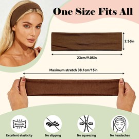 Headbands for Women, Non-Slip Summer-Exclusive Head Bands, Soft Elastic Cotton Wide Hair Bands for Girls, Floral Stripe Heart Thin Hair Accessories for Running, Sports, Workout, Fashion & Daily Wear