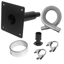 KIPOT Generator Exhaust Extension Kit, Newly Seamless Stainless Steel Pipe Reduce Generator Noise, Unwanted Odor, and Exhaust Fumes, Ready to Install Kit, Come with Complete Accessories