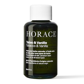 HORACE HORACE Tobacco & Vanilla Beard Oil for Men - Conditioner with Argan Oil - Gentle Beard Care for All Skin Types - Woody, Sweet Scent, 30 ml