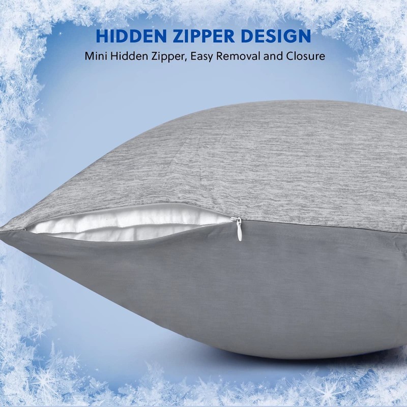 HOMFINE Cooling Pillowcases King Size - Double Side Q-Max 0.439