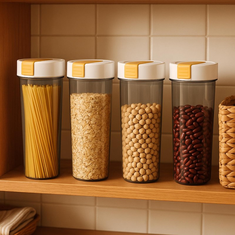 ZNEFUN 2 Pack 34OZ Pasta Storage Container with Airtight Seal,