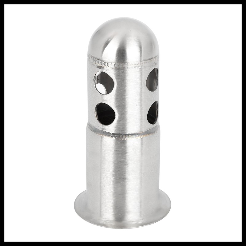 Hihaha 60mm Universal Motorcycle Exhaust Pipe Baffle Can Silver Tone