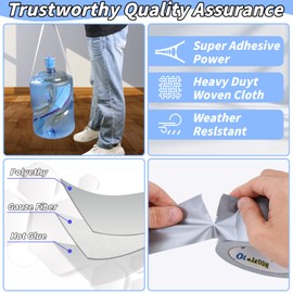 48 Pack Silver Duct Tape Heavy Duty Bulk, 2 inch X 1440 Yards, Strong No Residue All-Weather Duct Tape, Waterproof, Tear by Hand, Multi-Use for Indoor & Outdoor Repairs, Industrial, Professional Use