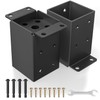 4x4 Post Base 2 Pcs, Heavy Duty Post Anchor with